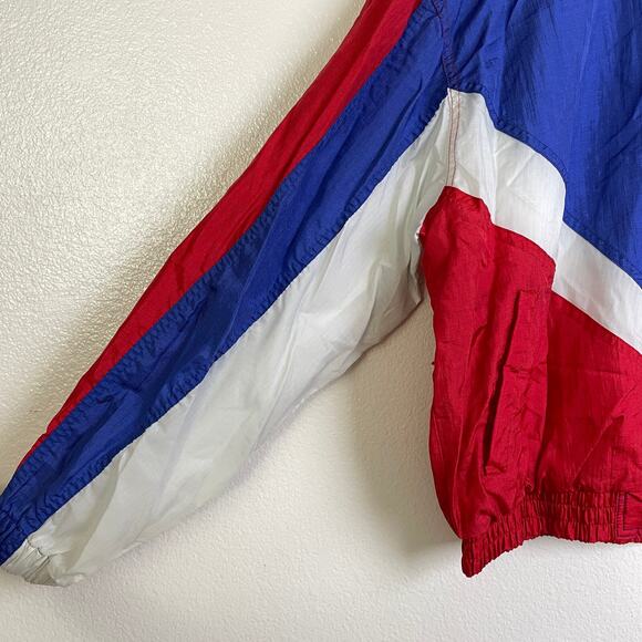 Vtg Team NFL Triple Fat Goose Giants Track Jacket Medium Windbreaker Mens Red - Picture 5 of 11